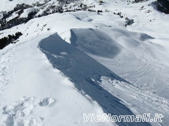 Monte Sodadura - Vista sulla cresta di salita