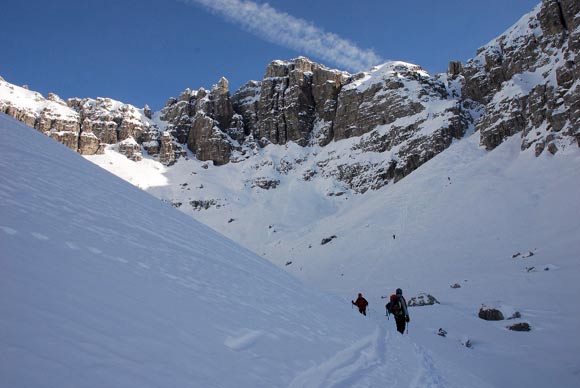 zucconecampelli - Accesso al canalone dal vallone oltregli impianti sciistici