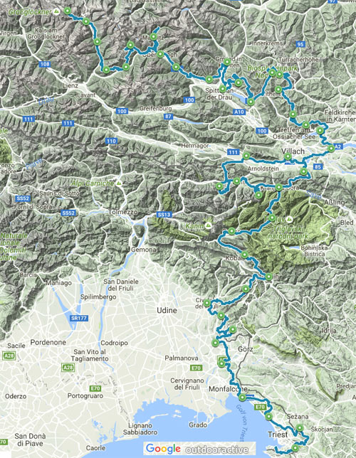 Percorso Alpe Adria Trail