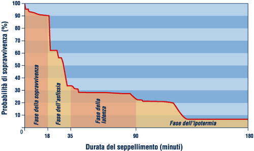 Curva della sopravvivenza in valanga