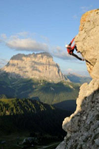 Simon Gietl in arrampicata