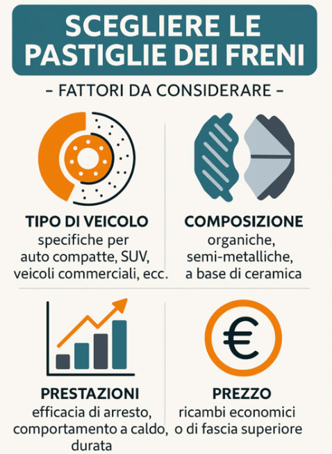 Scegliere pastiglie freni
