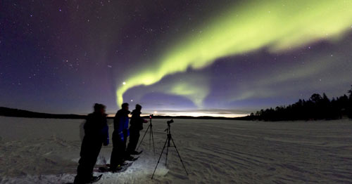 Aurora boreale in Lapponia