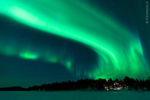 Aurora boreale in Lapponia