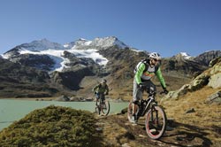 Mountain bike in Engadina