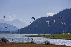 Kitesurf nei laghi dell'Engadina