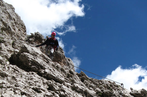 Lungo una via ferrata