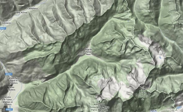 Mappa del percorso Traversata dal Monte Magro (Magerstein) al Monte Nevoso (Schneebigernock)