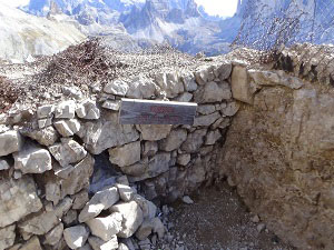 Traversata ad anello del Monte Rudo - Postazione austriaca