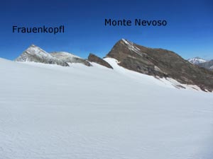 Traversata dal Monte Magro (Magerstein) al Monte Nevoso (Schneebigernock) - Frauenkopf, Pizzo delle Vedrette, Quota 3200, Monte Nevoso