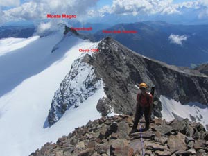 Traversata dal Monte Magro (Magerstein) al Monte Nevoso (Schneebigernock) - Le 4 alture gi salite: Monte Nevoso, Frauenkopfl, Pizzo delle Vedrette e Quota 3200