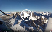 Video montagna In volo sulle Dolomiti innevate