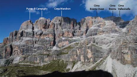 Alcune cime da 3000 metri delle Dolomiti di Brenta