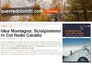 Recensione Scialpinismo in Col Nudo-Cavallo su Questedolomiti.com