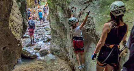 Via ferrata fra i canyon dell'Alto Garda