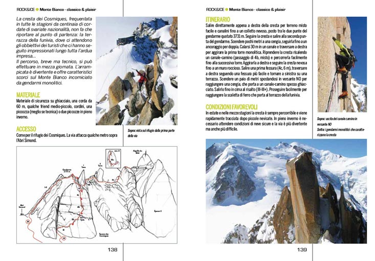 Pagina tipo del libro Monte Bianco classico & plaisir