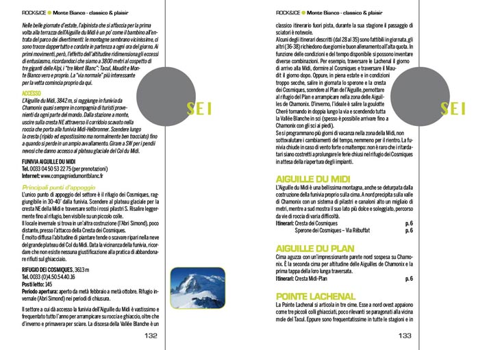 Pagina tipo del libro Monte Bianco classico & plaisir