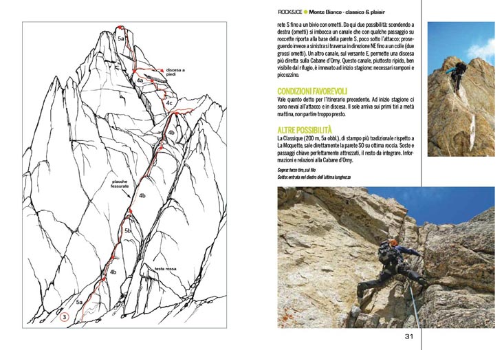 Pagina tipo del libro Monte Bianco classico & plaisir