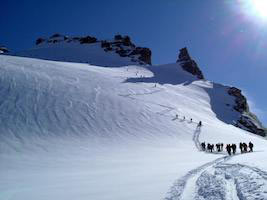 Salita al Gran Paradiso con gli sci