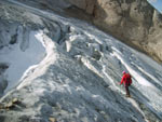 Lungo il ghiacciaio della Marmolada