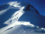 La cresta delle Bosses verso il Monte Bianco